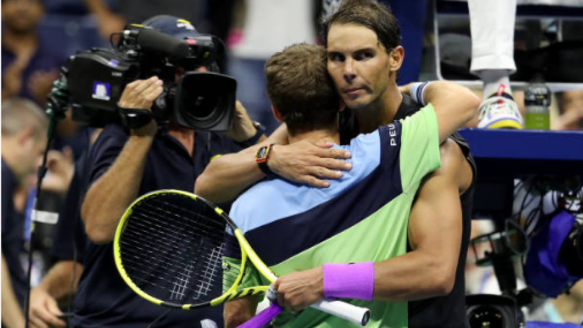 Nadal y Schwartzman tras su duelo en Nueva York. Fuente: Getty