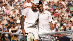 Novak Djokovic y Nick Kyrgios. Fuente: Getty