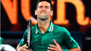 Djokovic celebra su triunfo ante Zverev. Fuente: Getty
