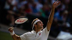 Roger Federer, en Wimbledon 2019. Fuente: Getty