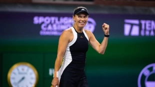 Caroline Wozniacki, rival Swiatek en Indian Wells 2024. Foto: gettyimages