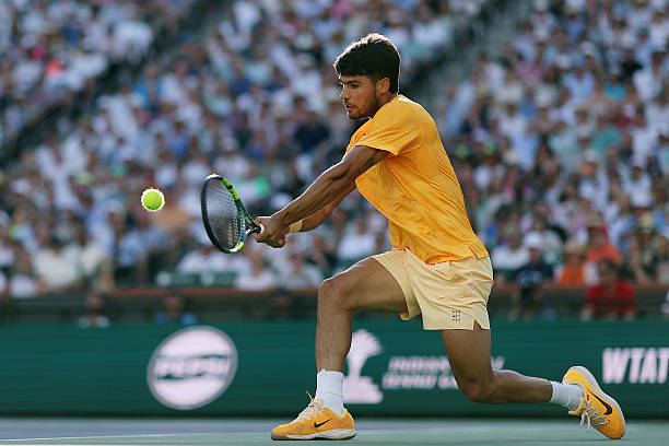 Carlos Alcaraz during Indian Wells 2026.