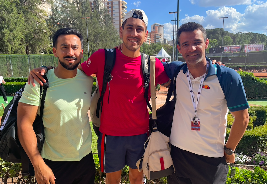 Alejandro Tabilo junto a German Gaich y Víctor Olguín. Fuente: Punto de Break