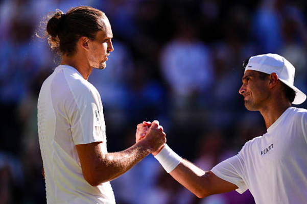 Alexander Zverev derrota fácilmente a Marcos Giron en Wimbledon. Fuente: Getty