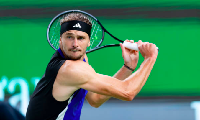 Alexander Zverev disputando el Masters de Shanghái. Fuente: Getty