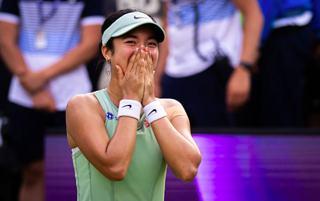 L'émotion d'Alexandra Eala en atteignant les demi-finales de Berlin. Source : Getty