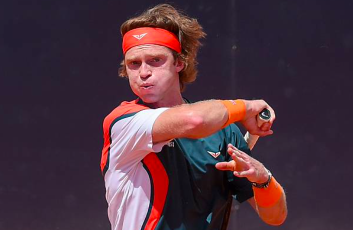 Andrey Rublev entrenando en Roma. Fuente: Getty