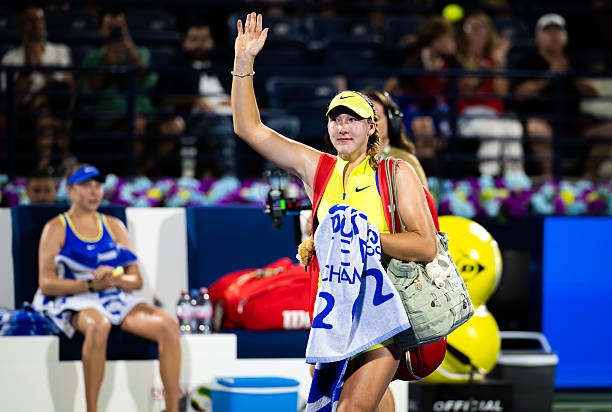 Andreeva, after losing to Anisimova in Dubai