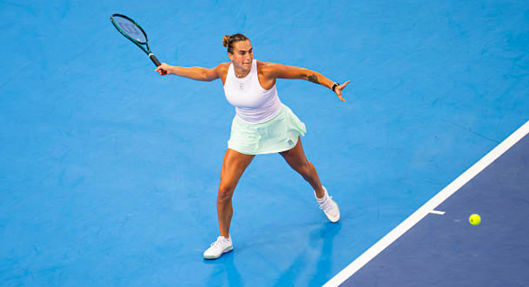 Aryna Sabalenka compitiendo en Cincinnati. Fuente: Getty
