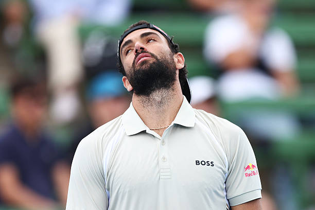 Matteo Berrettini, during an exhibition in 2026.