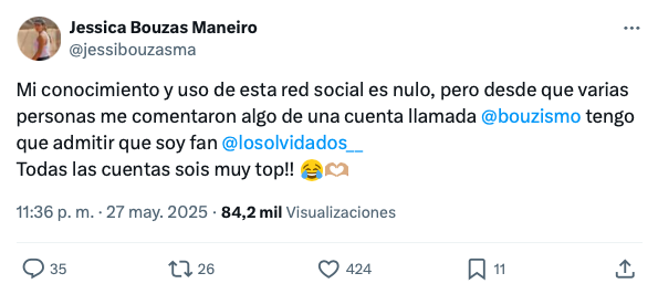 Jessica Bouzas interactúa con Los Olvidados.
