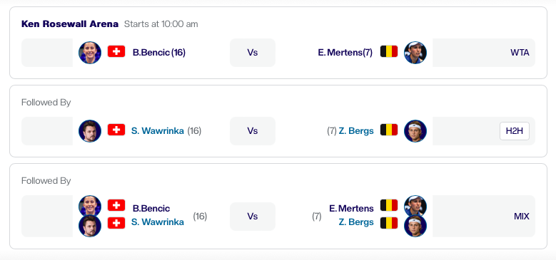 Ordre du jour de la United Cup 2026 des demi-finales