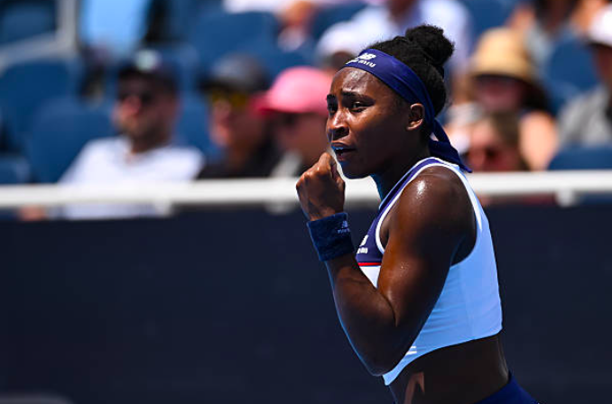 Cori Gauff celebrates her debut in Cincinnati 2025.