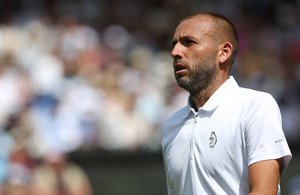Daniel Evans during Wimbledon 2026.