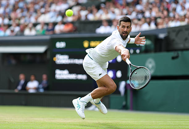 Djokovic during Wimbledon 2025.