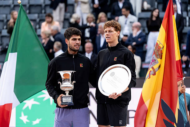 Carlos Alcaraz y Jannik Sinner en el ATP Roma 2026.