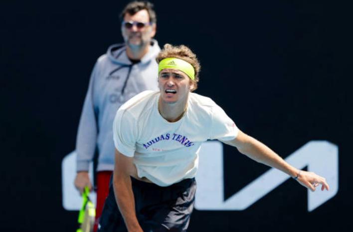 Sergi Bruguera como entrenador de Alexander Zverev. Fuente: Getty
