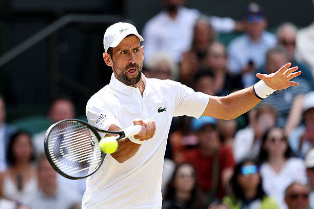 Novak Djokovic durante Wimbledon 2026.