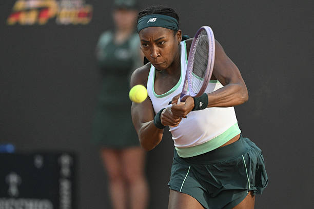 Coco Gauff durante el WTA Roma 2026.