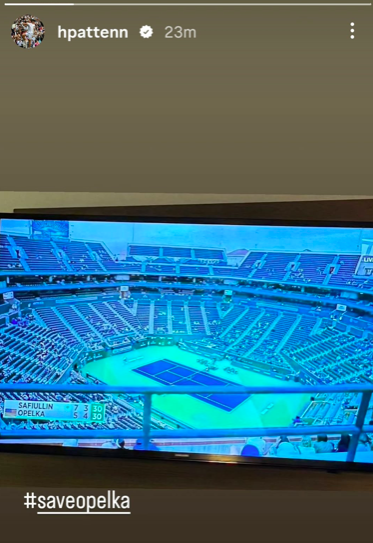 La respuesta incendiaria de Henry Patten al ataque de Reilly Opelka. Fuente: IG