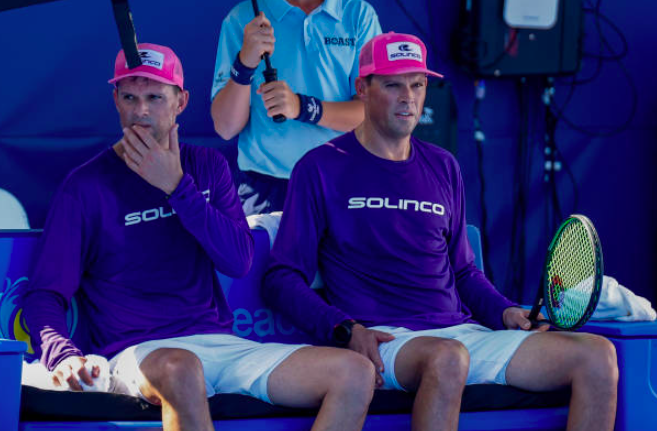 Los hermanos Bryan durante una exhibición. Fuente: Getty