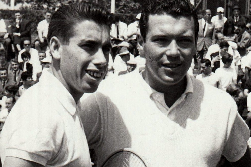 Nicola Pietrangeli y Manuel Santana en la final de Roland Garros. Fuente: Getty