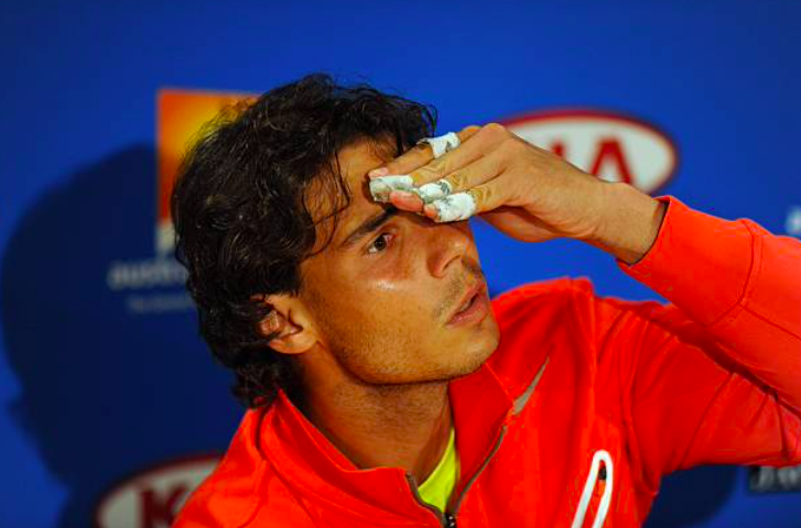 Rafa Nadal, eliminated from the Australian Open 2011. Source: Getty