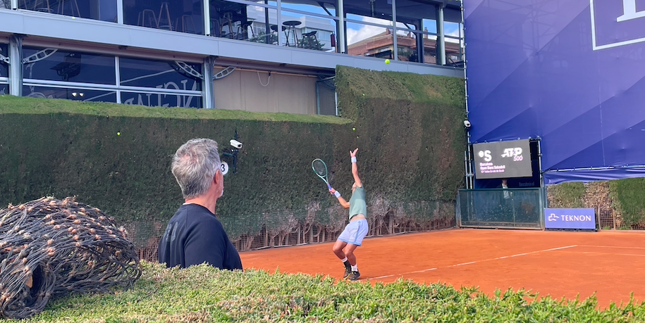 Horacio De La Peña entrenando con Tomás Martín Etcheverry.
