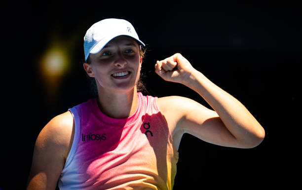 Iga Swiatek during the Australian Open