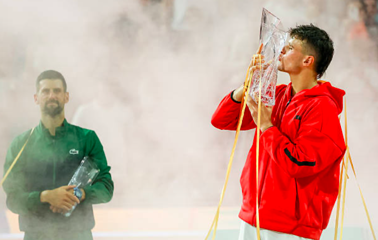 Jakub Mensik in the final of the Miami Open 2025.