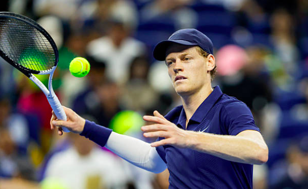 Jannik Sinner during his match against Atmane. Source: Getty