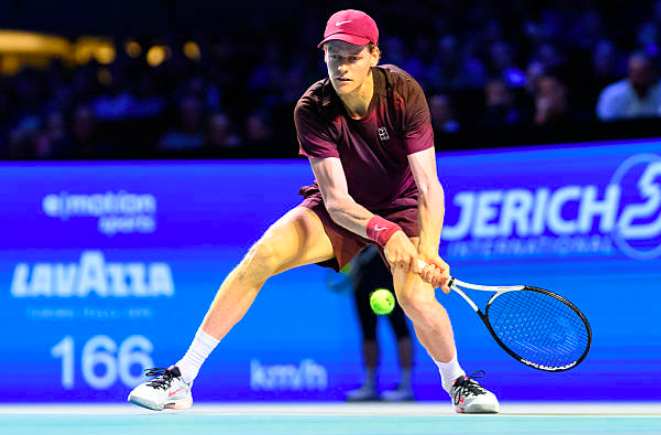 Jannik Sinner durante el torneo ATP Viena 2025. Fuente: Getty