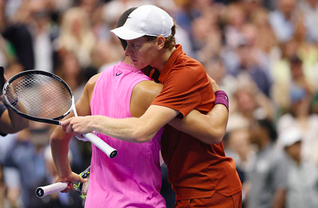 Jannik Sinner y Carlos Alcaraz en la final del US Open 2025. Fuente: Getty