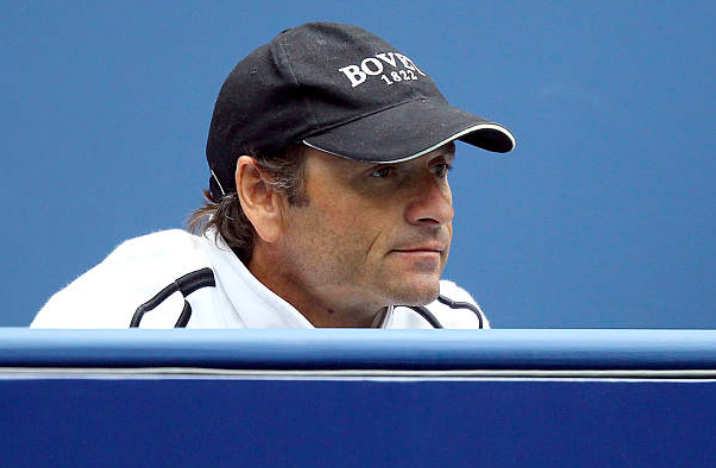Javier Piles en su etapa como entrenador de David Ferrer. Fuente: Getty