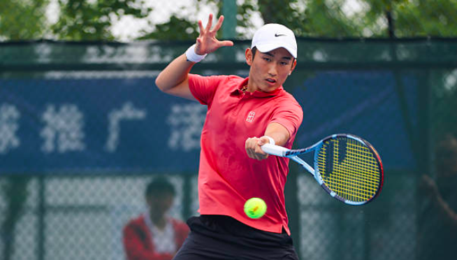 Juncheng Shang pendant un entraînement. Source: Getty