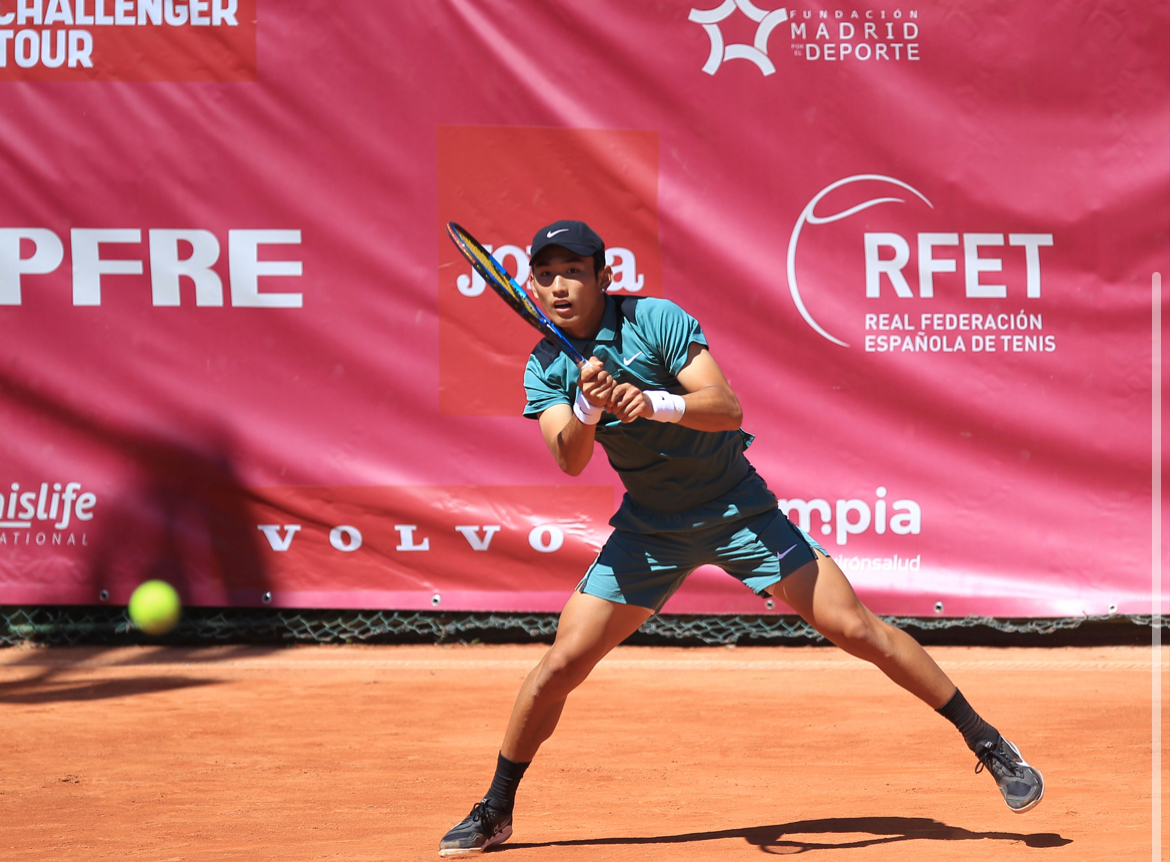 Juncheng Shang en el Challenger de Madrid. Fuente: FTM