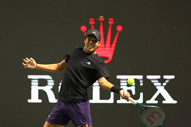 Learner Tien, durante un torneo en 2025.