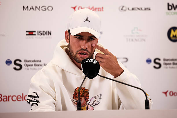 Carlos Alcaraz during the 2026 Barcelona Open.