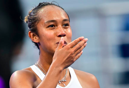 Leylah Fernández durante el Mutua Madrid Open.