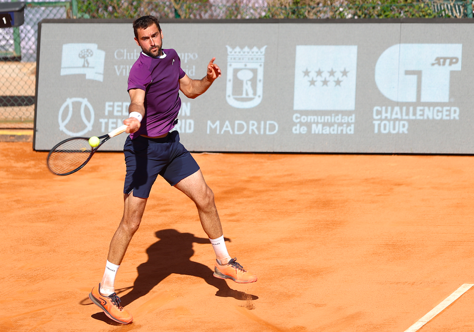 Marin Cilic disputando el Challenger de Madrid.