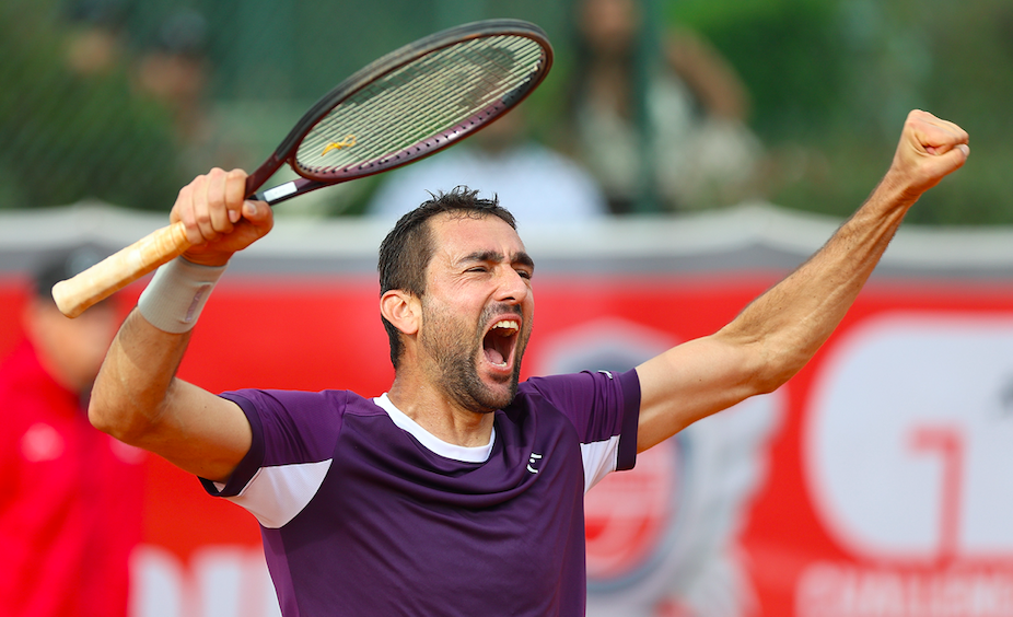 Marin celebra su pase a la final del Challenger de Madrid. 
