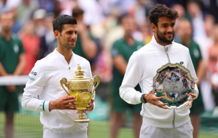Matteo Berrettini in the Wimbledon 2022 final. Source: Getty