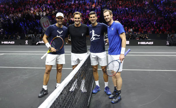 El 'Big Four' durante un entrenamiento.