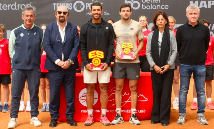 Ceremonia de trofeos del Challenger de Barcelona. Fuente RFET