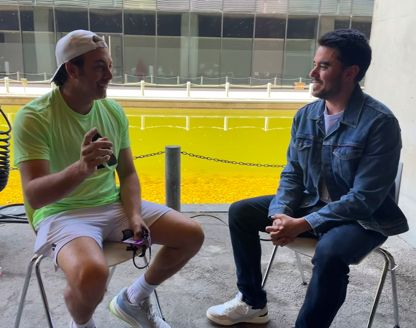 Nicolás Massú en su entrevista con Fernando Murciego en Madrid.