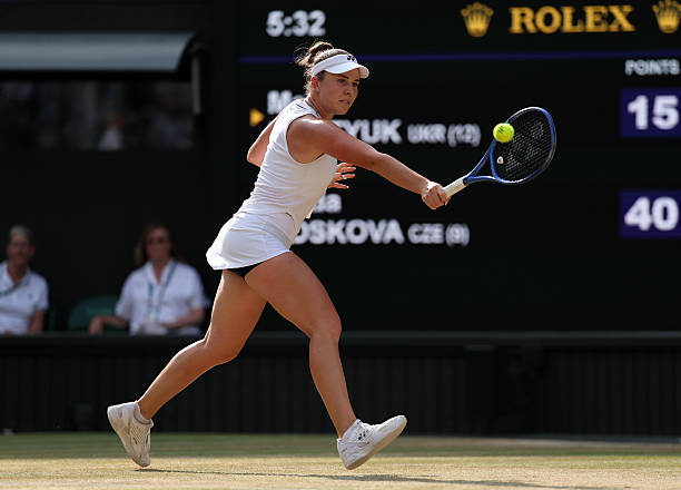 Linda Noskova en Wimbledon 2026.