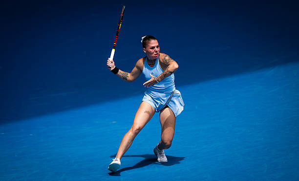 Oliynykova, durante el Open de Australia 2026.
