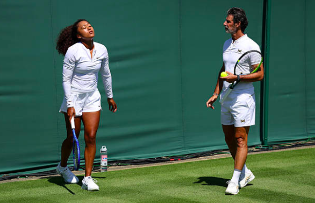 Patrick Mouratoglou while coaching Naomi Osaka. Source: Getty