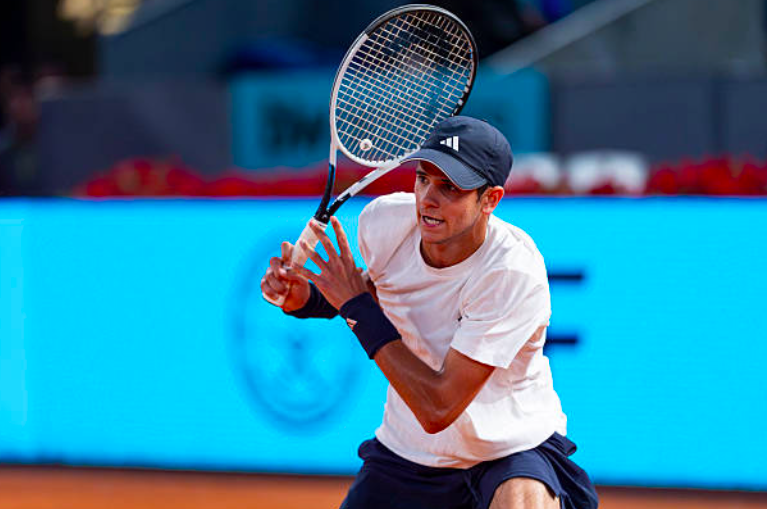 Rafa Jódar et sa première victoire à l'Open de Madrid Mutua. Source : Getty
