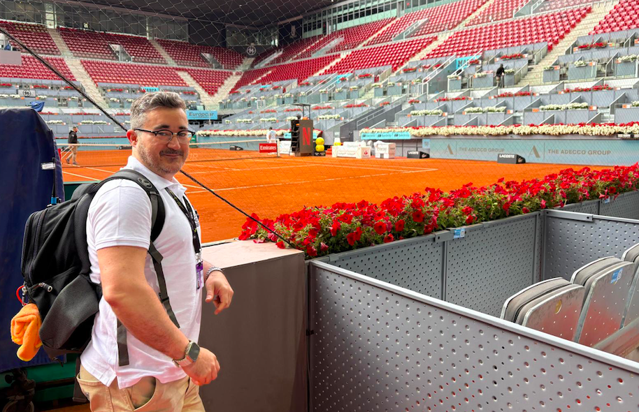 Tomás Pérez en la Manolo Santana del Mutua Madrid Open.